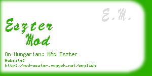 eszter mod business card