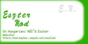 eszter mod business card